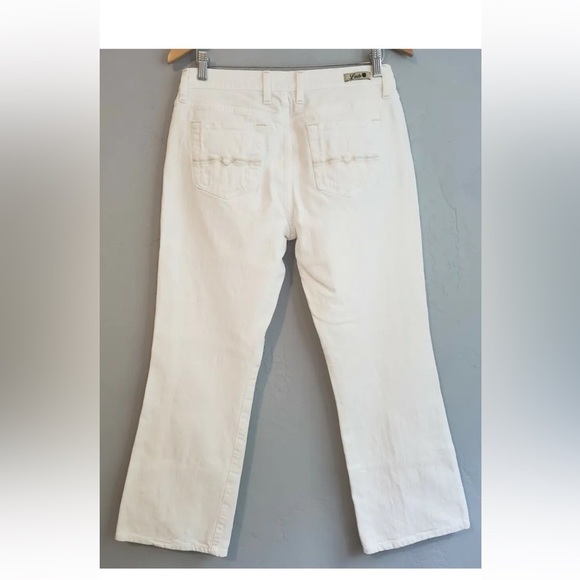 Lucky Brand Sheffield Sweet N Low White Bootcut Jeans Women 16 / 33 spot in pics - Picture 2 of 16